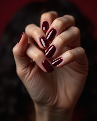 A close-up beauty image featuring glossy red Halloween nails decorated with intricate black spider web designs. This dramatic gothic manicure combines vibrant red polish with spooky web details, creating a stylish Halloween nail look perfect for October parties, creepy chic fashion, and creative seasonal nail inspiration.